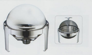 6L Round Roll Chafing Dish , Stainless Steel Roll Top Cookware