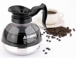 Ανοξείδωτο Cookwares κατσαρολών γυαλιού καραφών κατώτατου καφέ χάλυβα Sunnex
