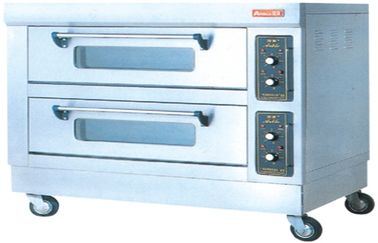 Fdx-24BQ 380V 50Hz ηλεκτρικοί φούρνοι ψησίματος 2 στρωμάτων 4tray 12KW για την κουζίνα δυτικών τροφίμων