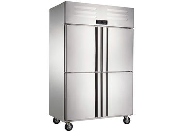 Διπλός ψυκτήρας ψυγείων θερμοκρασίας εμπορικός με 4 στερεά Temp πορτών. Σειρά 0~-15°C/8~-10°C