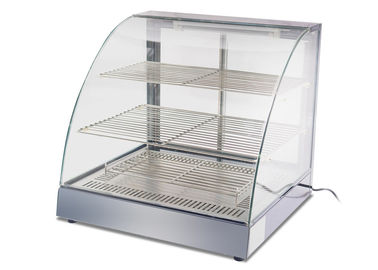 Stainless Steel 304 Tempered Glass Sandwich Display 3-Layer Food Showcase
