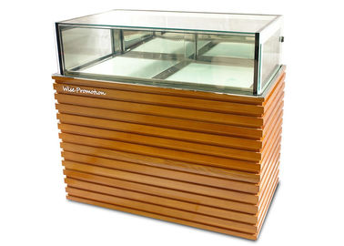 Προθήκη ψυγείων κέικ γυαλιού βάσεων ξύλου/ανοξείδωτου/γραφείο επίδειξης ζύμης