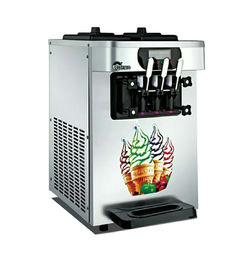 R410 εμπορικό γραφείο ψυκτήρων ψυγείων/μαλακή μηχανή παγωτού επιτραπέζιων κορυφών με τρεις γεύσεις