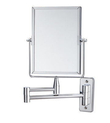 Foldable Wall Mounted Rectangle Bathroom Vanity Mirror HD Aluminum Lens Double - Sided