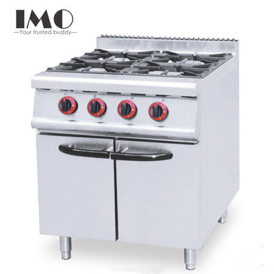 2022 Commercial Kitchen Equipment  4 Burner Gas Stove with Cabinet
