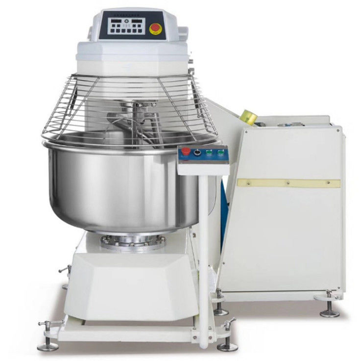 Food Processing Equipment Commercial Heads Up Spiral Dough Mixer Two Mixing Speed Tipping Bucket