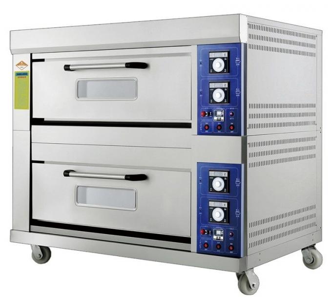 Φούρνος αρτοποιείων αερίου τοποθετώ-τύπων με τον έλεγχο συγχρονισμού και τη διευθετήσιμη ικανότητα σειράς θερμοκρασίας 20~400°C 2 γέφυρες 4 δίσκοι