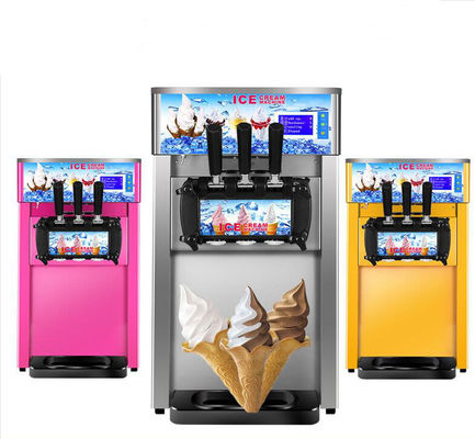 εμπορικό παγωτού μηχανών υπολογιστών γραφείου σώμα ανοξείδωτου μηχανών παγωτού τρεις-χρώματος μαλακό